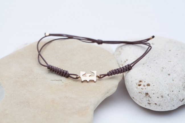 Bracciale con iniziale E