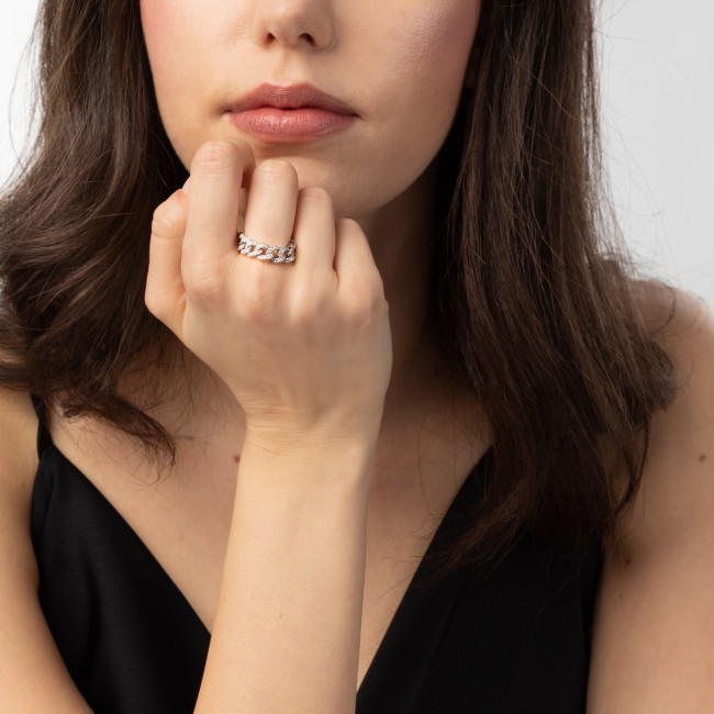 Anello groumette bianco