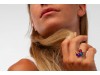 Anello donna con sfera colorata di Zircone, Anello Babol grande rosso  | Nicolini Gioielli Shop