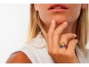 Anello donna con sfera colorata di Zircone, Anello Babol grande giallo  | Nicolini Gioielli Shop