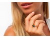 Anello donna con sfera colorata di Zircone, Anello Babol piccolo verde  | Nicolini Gioielli Shop
