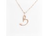 Nicolini Gioielli | Lettera alfabeto Iniziale B in oro rosa e perle. Made in Italy