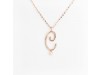 Nicolini Gioielli | Lettera alfabeto Iniziale C in oro rosa e perle. Made in Italy