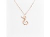 Nicolini Gioielli | Lettera alfabeto Iniziale E in oro rosa e perle. Made in Italy