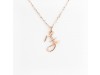 Nicolini Gioielli | Lettera alfabeto Iniziale F in oro rosa e perle. Made in Italy