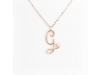 Nicolini Gioielli | Lettera alfabeto Iniziale G in oro rosa e perle. Made in Italy
