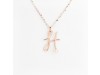 Nicolini Gioielli | Lettera alfabeto Iniziale H in oro rosa e perle. Made in Italy