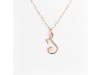 Nicolini Gioielli | Lettera alfabeto Iniziale I in oro rosa e perle. Made in Italy