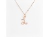 Nicolini Gioielli | Lettera alfabeto Iniziale L in oro rosa e perle. Made in Italy