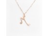 Nicolini Gioielli | Lettera alfabeto Iniziale M in oro rosa e perle. Made in Italy