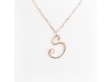 Nicolini Gioielli | Lettera alfabeto Iniziale S in oro rosa e perle. Made in Italy