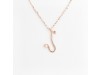 Nicolini Gioielli | Lettera alfabeto Iniziale U in oro rosa e perle. Made in Italy