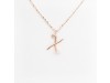 Nicolini Gioielli | Lettera alfabeto Iniziale X in oro rosa e perle. Made in Italy