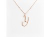 Nicolini Gioielli | Lettera alfabeto Iniziale Y in oro rosa e perle. Made in Italy