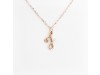 Nicolini Gioielli | Lettera alfabeto Iniziale J in oro rosa e perle. Made in Italy