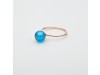 Anello donna con sfera colorata di Zircone, Anello Babol grande blu  | Nicolini Gioielli Shop