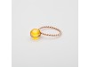 Anello donna con sfera colorata di Zircone, Anello Babol grande giallo  | Nicolini Gioielli Shop