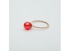 Anello donna con sfera colorata di Zircone, Anello Babol grande rosso  | Nicolini Gioielli Shop