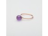 Anello donna con sfera colorata di Zircone, Anello Babol grande viola  | Nicolini Gioielli Shop