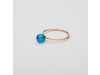 Anello donna con sfera colorata di Zircone, Anello Babol piccolo blu  | Nicolini Gioielli Shop