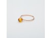 Anello donna con sfera colorata di Zircone, Anello Babol piccolo giallo  | Nicolini Gioielli Shop