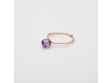 Anello donna con sfera colorata di Zircone, Anello Babol piccolo viola  | Nicolini Gioielli Shop