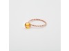 Anello donna con sfera colorata di Zircone, Anello Babol piccolo giallo  | Nicolini Gioielli Shop