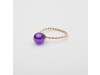 Anello donna con sfera colorata di Zircone, Anello Babol grande viola  | Nicolini Gioielli Shop