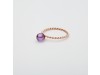 Anello donna con sfera colorata di Zircone, Anello Babol piccolo viola  | Nicolini Gioielli Shop
