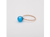 Anello donna con sfera colorata di Zircone, Anello Babol grande blu  | Nicolini Gioielli Shop