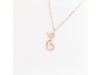 Nicolini Gioielli | Lettera alfabeto Iniziale E in oro rosa e perle. Made in Italy
