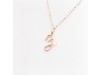 Nicolini Gioielli | Lettera alfabeto Iniziale F in oro rosa e perle. Made in Italy