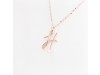 Nicolini Gioielli | Lettera alfabeto Iniziale H in oro rosa e perle. Made in Italy
