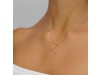 Nicolini Gioielli | Lettera alfabeto Iniziale M in oro rosa e perle. Made in Italy