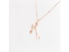 Nicolini Gioielli | Lettera alfabeto Iniziale M in oro rosa e perle. Made in Italy