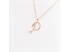Nicolini Gioielli | Lettera alfabeto Iniziale P in oro rosa e perle. Made in Italy
