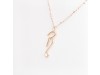 Nicolini Gioielli | Lettera alfabeto Iniziale R in oro rosa e perle. Made in Italy