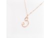 Nicolini Gioielli | Lettera alfabeto Iniziale S in oro rosa e perle. Made in Italy