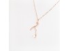 Nicolini Gioielli | Lettera alfabeto Iniziale T in oro rosa e perle. Made in Italy