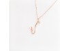 Nicolini Gioielli | Lettera alfabeto Iniziale U in oro rosa e perle. Made in Italy