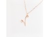 Nicolini Gioielli | Lettera alfabeto Iniziale V in oro rosa e perle. Made in Italy