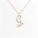 Nicolini Gioielli | Lettera alfabeto Iniziale G in oro rosa e perle. Made in Italy