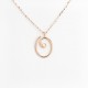 Nicolini Gioielli | Lettera alfabeto Iniziale O in oro rosa e perle. Made in Italy