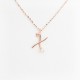 Nicolini Gioielli | Lettera alfabeto Iniziale X in oro rosa e perle. Made in Italy