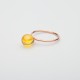 Anello donna con sfera colorata di Zircone, Anello Babol grande giallo  | Nicolini Gioielli Shop