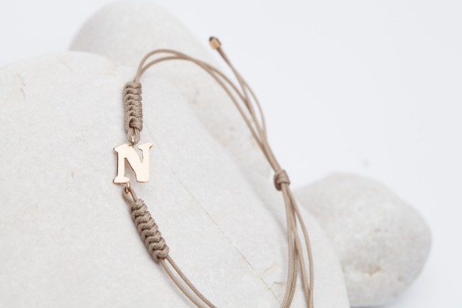 Bracelet with letter N