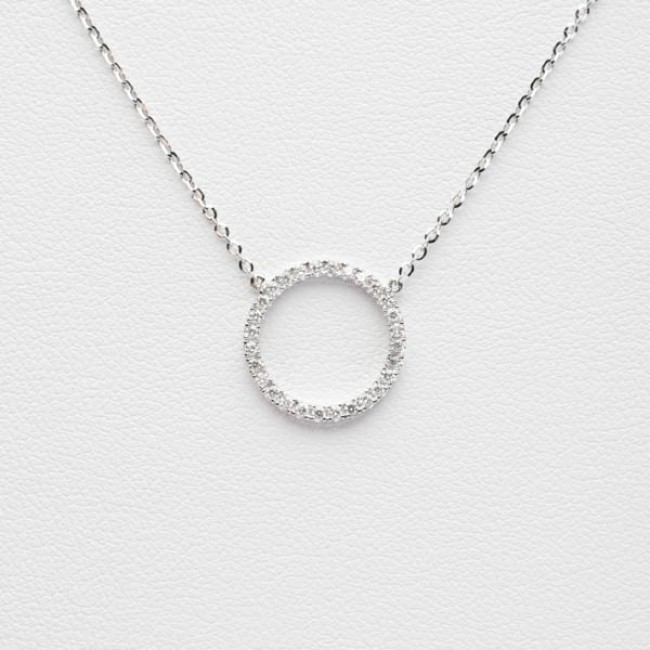 Diamond circle necklace