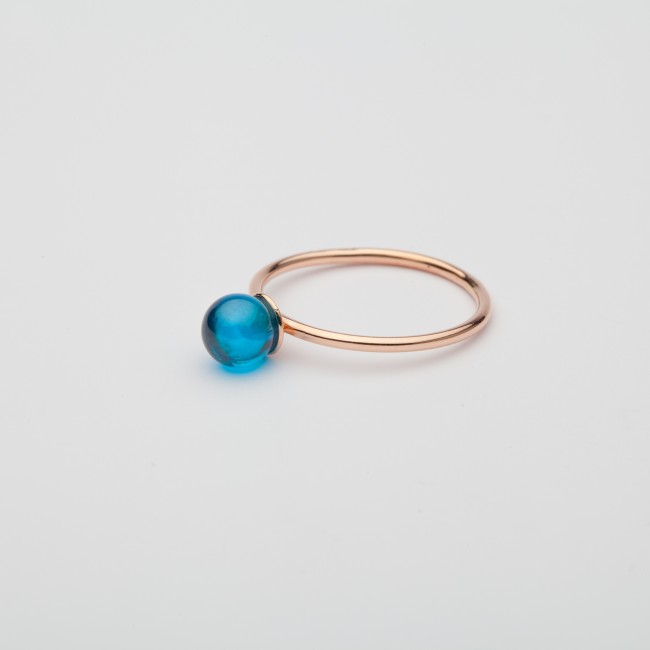 Small Babol ring blue