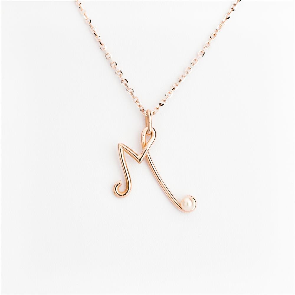 M necklace rose best sale gold
