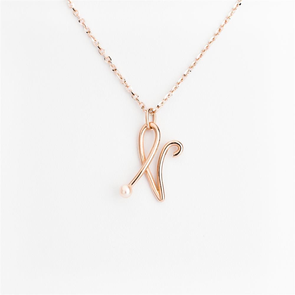 Letter n sales gold necklace